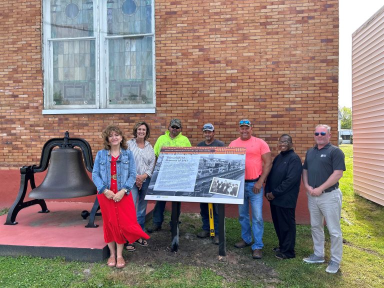 Crisfield Protests Sign Install 768x576