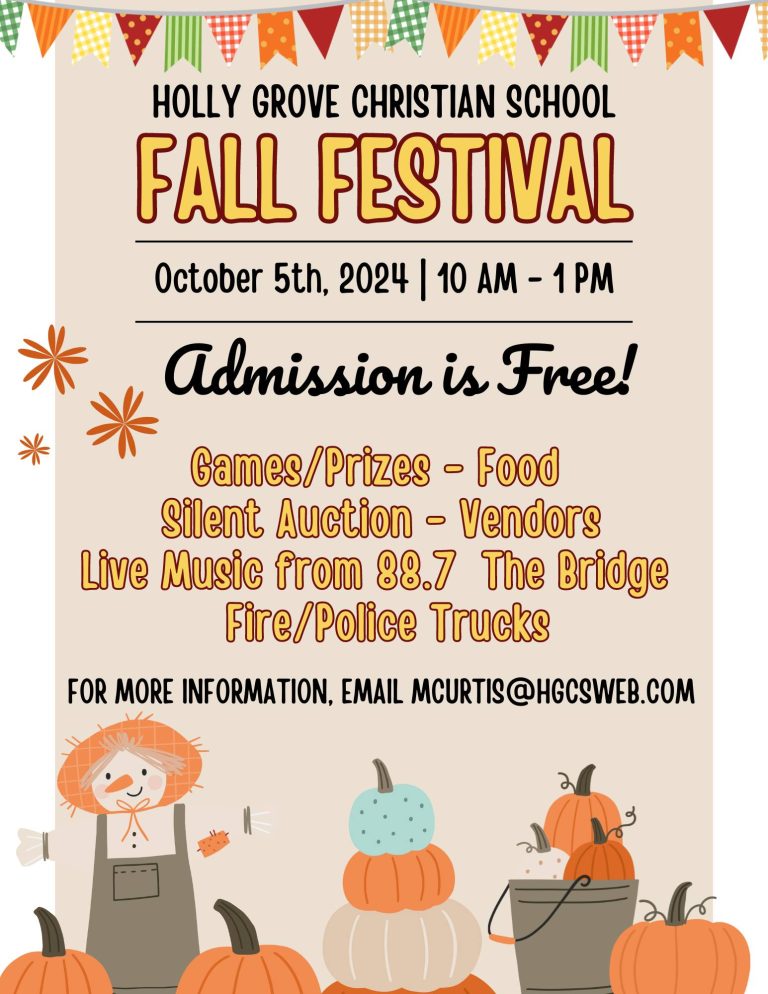 Holly Grove Christian School Fall Festival 2024 768x994