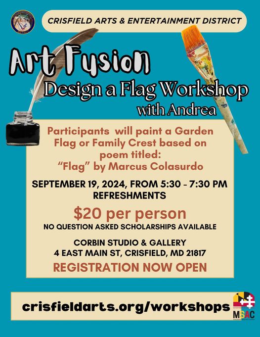 Art Fusion Design a Flag Workshop with Andrea Sept 19