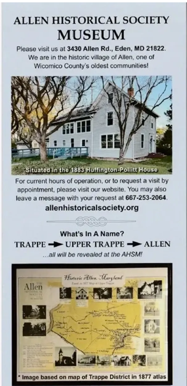 first page Allen Historical Society Pamphlet